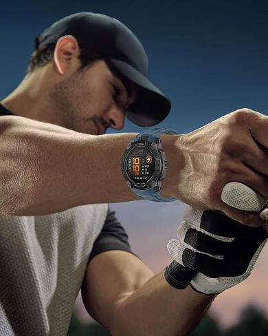 Miimall Silicone Band متوافق مع غريزة Garmin 3 45 مم/50 مم ، مقاوم للماء ، QuickFit ، 22 مم/26 مم حزام مراقبة سوار قابلة للتعديل ناع in Saudi Arabia