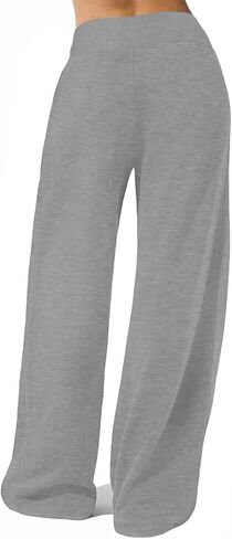 Wide Leg Sweatpants for Women High Waisted Baggy Track Pant Athletic Joggers Pants Trousers with Pockets in Kuwait