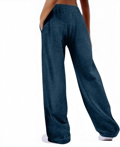 Wide Leg Sweatpants for Women Travel Track Work Yoga Dress Pants Woman High Waisted Casual Joggers with Pockets in Kuwait
