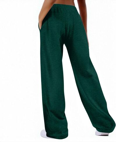 Wide Leg Sweatpants for Women Travel Track Work Yoga Dress Pants Woman High Waisted Casual Joggers with Pockets in Kuwait
