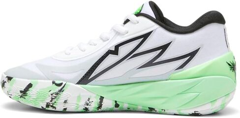 PUMA Mens Mb.02 Lo Lamelo Basketball Sneakers Shoes - Green, White - Size 10.5 M in Saudi Arabia