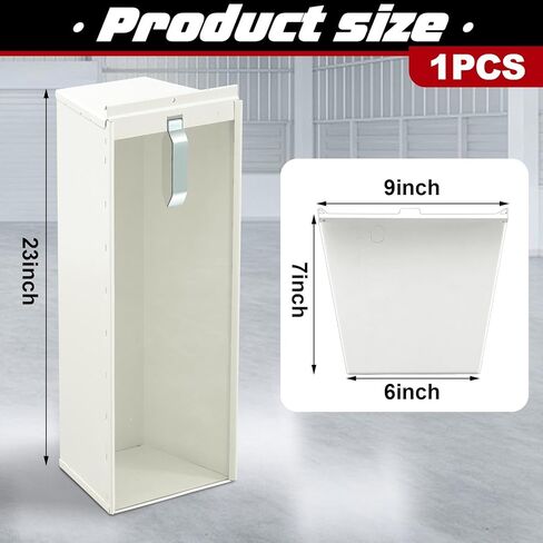 Zonon 10 جنيه حريق يطفو الحريق الجدار والسطح Mount 22.84 "H x 9" W × 7 "D الصلب الأبيض حريق حريق شاقية الحريق الحامل مع مقبض السلامة زجاجي للداخلية الخارجية في الهواء الطلق in Saudi Arabia