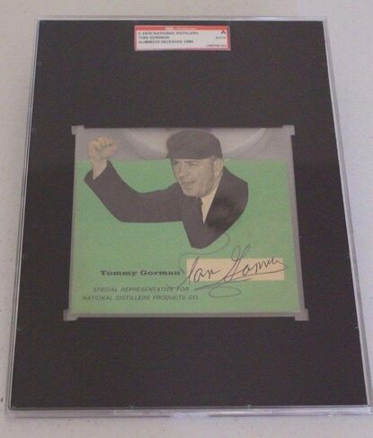 Tom Gorman (d.1986) MLB Umpire Autographed Advertisement Signed SGC Authentic - Baseball Slabbed Autographed Cards in Saudi Arabia