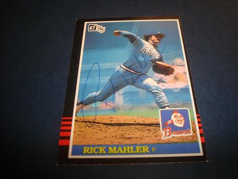 Rick Mahler 1985 Donruss #385 Braves (D.2005) وقع توقيعه الأصيل N13 - بطاقات البيسبول الموقعة in Saudi Arabia
