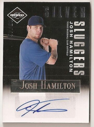 2012 Panini Limited Silver Sluggers Josh Hamilton وقع La Angels Mint Auto /49 - MLB بطاقات البيسبول الموقعة MLB in Saudi Arabia
