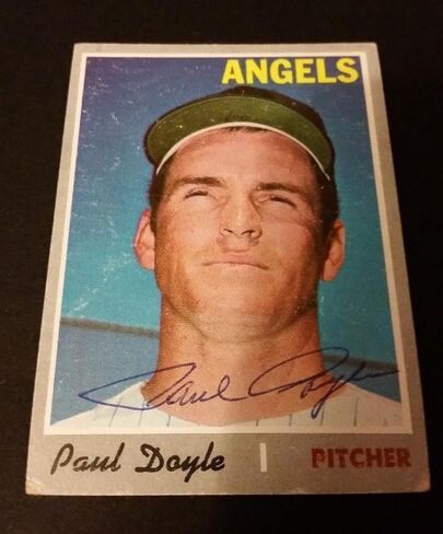 Paul Doyle Angles 1970 Topps #277 Braves Authentic Signed Autograph JG2 - Autographed Baseball Cards in Saudi Arabia