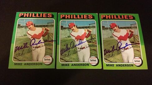 Mike Anderson Phillies 1975 Topps #118 أوريولز وقع توقيعه الأصيل FB15 - بطاقات البيسبول الموقعة MLB in Saudi Arabia