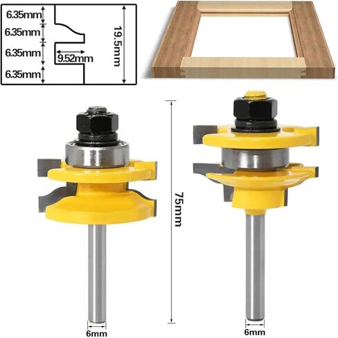 1-3Pcs 6mm Shank Bit(3PCS 6mm Shank) in Kuwait