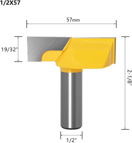 1/2 Inch 12mm 8mm Shank 2inch Bottom Cleaning Bit 1Pcs(12.7X57mm) in Saudi Arabia