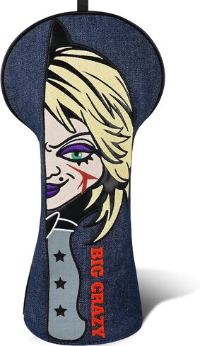 Big Crazy Golf Headcovers - Club Golf Club Funny - Driver Headcover with Tour Grade Pu Leather - Driver Driver Driver Adcover ، أغطية رأس الجولف المقاومة للماء ، هدية غولف ناعمة. in Saudi Arabia