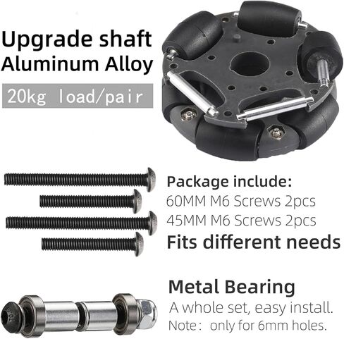 DJCRAWLER 58MM OMNI RACK عجلات سهلة (إصدار صامت قياسي) للدراجة القابلة للطي البرومبتون والدراجة الكهربائية ، حمولة 20 كجم ملحق بديل للأسطوانة الاتجاهية (أبيض) in Kuwait