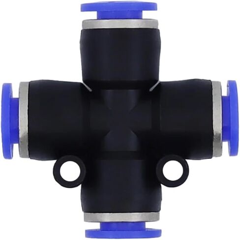 PZA-12 ملم كروس يونيون موصل تركيب الأنبوب الهوائي PZA-12MM ، دفع لمس واحد في مقرنة PZA1/2 in Saudi Arabia