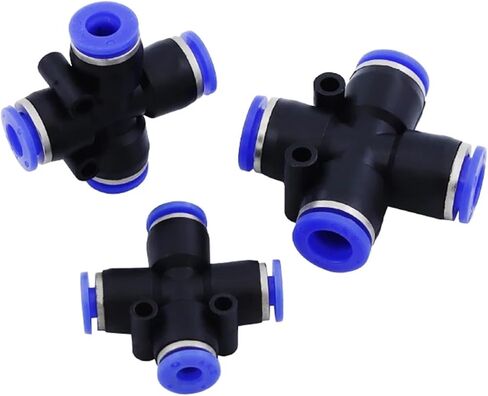 PZA-12 ملم كروس يونيون موصل تركيب الأنبوب الهوائي PZA-12MM ، دفع لمس واحد في مقرنة PZA1/2 in Saudi Arabia