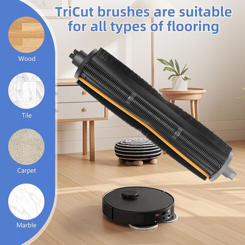 فرشاة Tricut لـ Dreame L10S Ultra/L20 Ultra/L10S Pro Ultra/X30 Ultra/X40 Ultra/L30 Ultra/L40 Ultra/X40 Master/L10S Ultra Gen 2. in Saudi Arabia