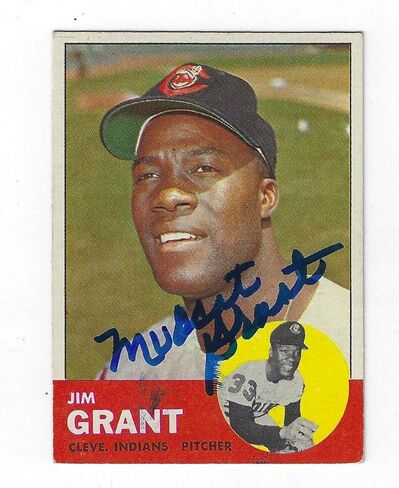 Topps Jim Mudcat Grant 1963 - Baseball Slabbed Autographed Cards in Saudi Arabia