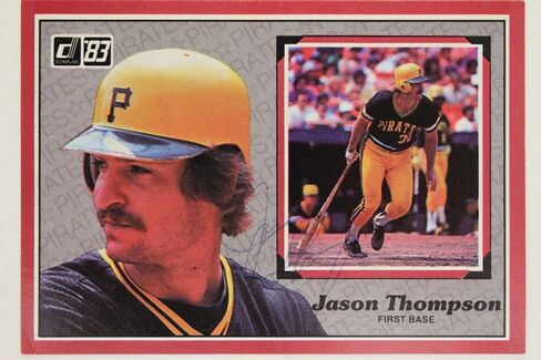 Jason Thompson 1983 Donruss #8 Autograph Oversize Signed All-Star Card 16I - MLB Autographed Baseball Cards in Saudi Arabia