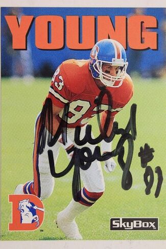 Michael Michael Denver Broncos UCLA Autograph 1992 Skybox #132 بطاقة موقعة 16J - MLB بطاقات البيسبول الموقعة MLB in Saudi Arabia
