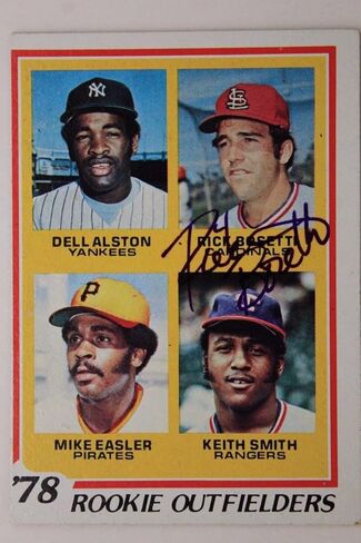 1978 صاعد لاعبي الخارجيين قاموا بتوقيع ريك بوسيتي 1978 Topps #710 16F - بطاقات موقعة للبيسبول in Saudi Arabia