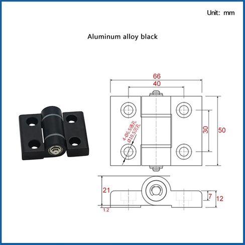 Thickened Silent Bearings Aluminum Alloy Profile Hinges 1Pcs(Silvery) in Saudi Arabia
