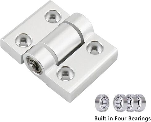 Thickened Silent Bearings Aluminum Alloy Profile Hinges 1Pcs(Silvery) in Saudi Arabia