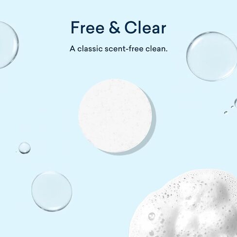 BLUELAND Laundry Detergent Tablets, 60 Count, Plastic-Free Eco-Friendly Pods, Sheets, Liquid Alternative - Fragrance Free and Clear, Natural, Gentle in Saudi Arabia