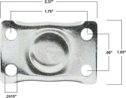 TPR Rubber Caster Wheel with Rigid Non-Swivel Top Plate - 3-Inch - 110 lb. Load Capacity - Non-Marking for Use in Hospitals, Food Service, & Other Institutional Applications in Saudi Arabia