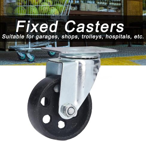 3.5 Inch Cart Wheel,Swivel Caster,Dolly Wheels,Durable Cast Iron Swivel Caster Wheels,Dual Bearing Heavy Duty Low Noise Wheel Accessory for Cart Trolley, Wheels Caster wheels Dolly wheels Swivel in Saudi Arabia