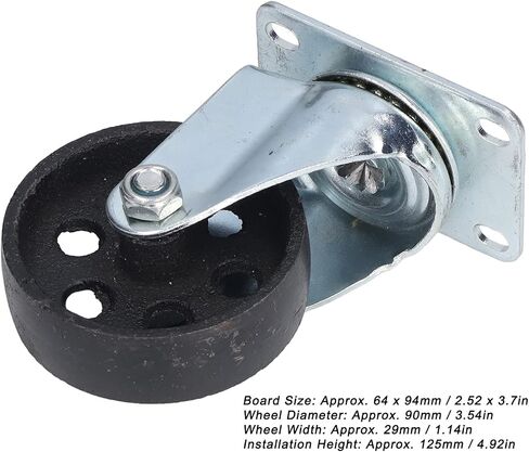 3.5 Inch Cart Wheel,Swivel Caster,Dolly Wheels,Durable Cast Iron Swivel Caster Wheels,Dual Bearing Heavy Duty Low Noise Wheel Accessory for Cart Trolley, Wheels Caster wheels Dolly wheels Swivel in Saudi Arabia
