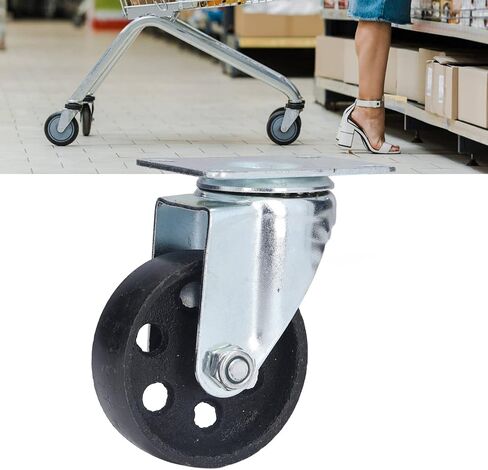 3.5 Inch Cart Wheel,Swivel Caster,Dolly Wheels,Durable Cast Iron Swivel Caster Wheels,Dual Bearing Heavy Duty Low Noise Wheel Accessory for Cart Trolley, Wheels Caster wheels Dolly wheels Swivel in Saudi Arabia