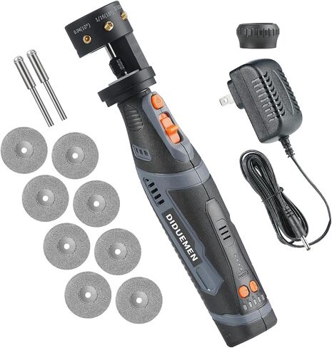 DIDUEMEM 8V Tungsten Electrode Sharpener, Cordless Tungsten Grinder for tig welding with Flat Grinding Block, Cut-Off Slot, Multi-Angle & Offsets in Saudi Arabia
