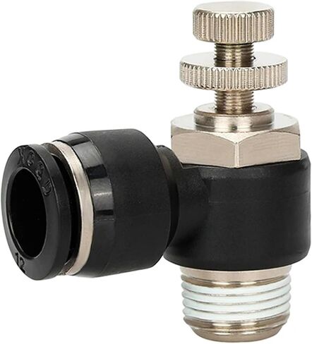 Pneumatic Throttle Valve Tubing O.D 4/6/8/10/12mm - Thread M3/M5/01/02/03/04 Speed Controller With One-touch Fitting(JSC6-M5) in Saudi Arabia