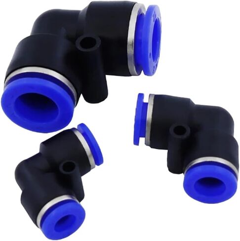 PV10mm Pneumatic Tube Air Fitting Plastic Union Elbow L Connector Pipe Hose Push In One Touch Quick Joint Coupler PV3/8 PV-10 in Saudi Arabia