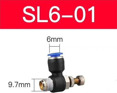 1PCS SL SELS PNEUMATIC TRIVTLE SPEED VALVE RALVE MALE THREALDER SHALINDER SHYLINDER SHILINGER (SL 6-M5) in Saudi Arabia