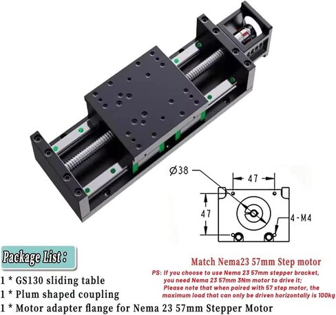 130 وحدة شريحة من الصلب الثقيل العريض من الكرات النمطية SFU1605/SFU1610 Stroke 100 ~ 1000mm 4*HGH15CA SLIDER MOPPLION TABLE (86 MOTOR BRACKET ، SFU1610 600MM) in Kuwait