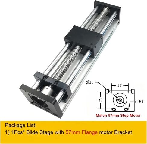 X-Y-Z Axis Linear Rail Guide Slide Stage 50mm Width BallScrew SFU1204 1605 1610(200mm SFU1610) in Kuwait