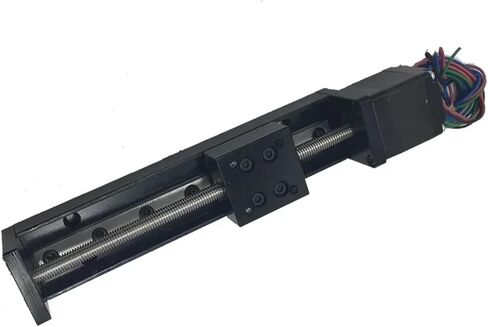 X Y Z Axis Motorized Slide Table T-Type Linear Guide Rail Stage Mini Sliding Table Motor Drive Kit Electric Linear Stage(100mm and Drive Kit,2mm Pitch) in Kuwait