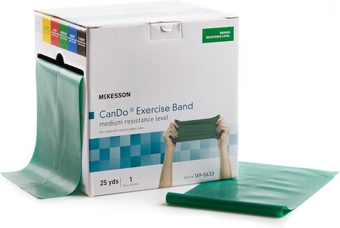 McKesson Can Do Exercise Resistance Band - Workout Bands for Physical Therapy - Green, Medium Resistance - 5 in x 25 yd, 1 Count in Saudi Arabia