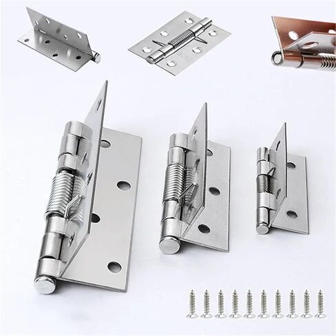 الربيع الفولاذ المقاوم للصدأ الباب الإغلاق مفصلات 2inch 3inch 4inch 6/10pcs (2inch 50x38x1mm ، 6pcs) in Saudi Arabia