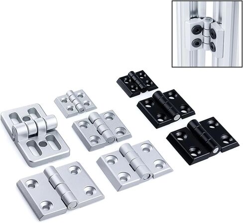 2020 3030 4040 4545 Zinc Alloy Hinges Aluminum Profile Accessory 5/10Pcs(3030 Silver (10pcs)) in Saudi Arabia