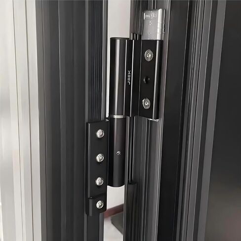 Adjustable Heavy Duty Door Hinges A380 Aluminum Alloy 20mm Groove 1Pcs(Right Black) in Saudi Arabia