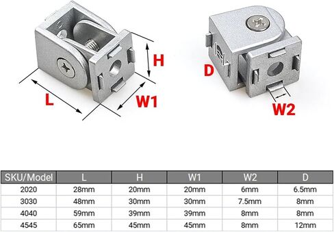 مفصلات مرنة محور مفصل الألومنيوم تجهيزات الزاوية اليمنى 2/4pcs (3030 (4pcs)) in Saudi Arabia