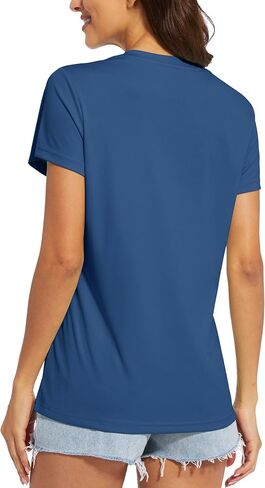 Magcomsen 2 Pack Women's Thirts v-nock short sereve Upf 50+ Sun Protection Procleout Quick Dry Dryts Tops in Saudi Arabia