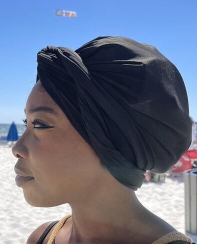 Combo Deluxe Swim Turban & Beach Combo - حماية أقصى للشعر الطبيعي والتجعيد والضفائر والتمديدات - التصميم غير القابل للماء مع تقنية سهلة - نظام العناية بالشعر المهنية in Saudi Arabia