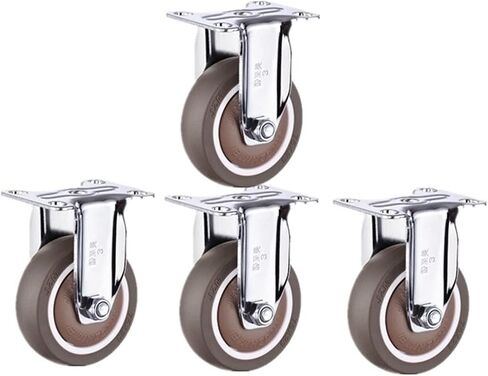 2Pcs 2.5 Inch Fixed Caster Rubber Mute Light Furniture Wheel in Saudi Arabia