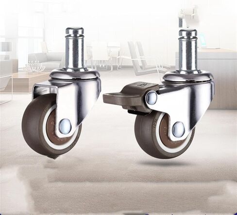 5pcs/Lot Office Chair Caster Wheels 1.5/2 Inch Swivel Caster Wheels Soft Rubber TPE Caster Wheels(Spring Type no Brake,1.5 Inch) in Saudi Arabia