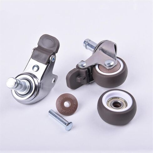 5pcs/Lot Office Chair Caster Wheels 1.5/2 Inch Swivel Caster Wheels Soft Rubber TPE Caster Wheels(Spring Type no Brake,1.5 Inch) in Saudi Arabia
