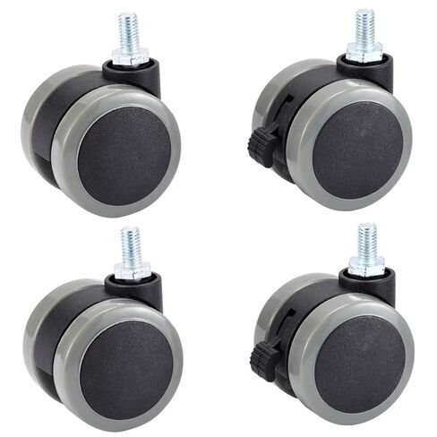 4Pcs 2 Inch M8 Universal Mute Chair Wheel Caster Heavy Duty 50kg Swivel Castor Replace Furniture(Screw Without Brake) in Saudi Arabia