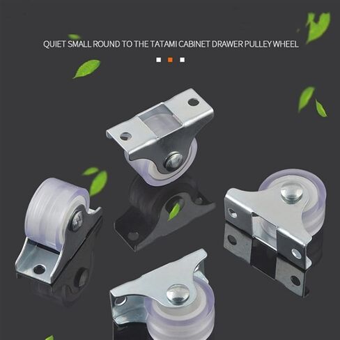 4Pcs Mute Silencing Wheel Caster Double Bearing Wear-rRsistant Flat Trolley Pulley Small in Saudi Arabia