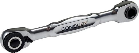 CONQUER Mini Combo Dual Ratchet Wrench with 1/4" Square Drive and Bit Drive High Torque 72-Tooth Gear Head and Spin Disk in Saudi Arabia