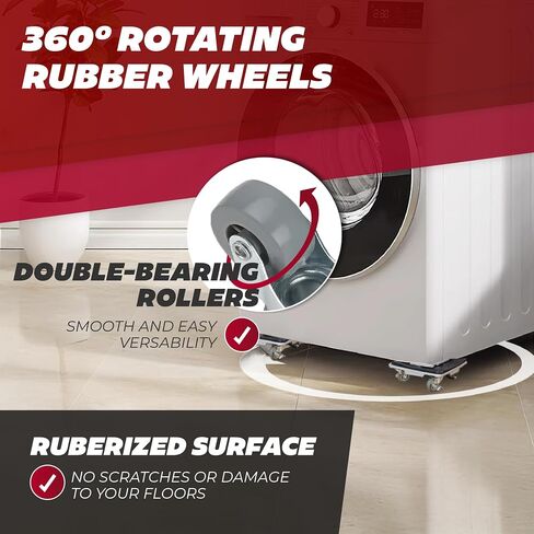 Tri‑Dolly Furniture Mover Set – 4×3‑Wheel Rollers & Lifter, 2,650 lb Capacity, 360° Rotation, Floor‑Safe, Gloves & Bag in Saudi Arabia
